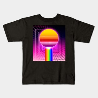 Ray of Sunshine Synthwave Kids T-Shirt